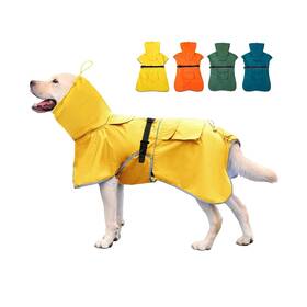 Mdd22108 Koogal Dog Raincoat Waterproof Rain Coat With Hoodile Reflective Adju... Fast Ship