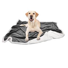 Kritter Planet 768479491483 Grey Large Dog Blanket Super Soft Fluffy Sherpa Fleece Couch Blankets An