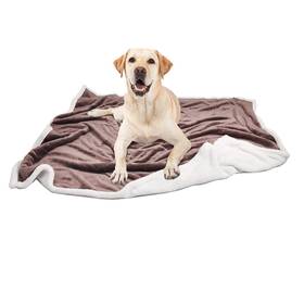 Kritter Planet 768502407115 Brown Large Dog Blanket Super Soft Fluffy Sherpa Fleece C