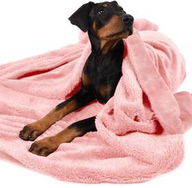 Hu-xi-201 Kritter Planet Pink Large Dog Blanket Super Soft Fluffy Sherpa Fleece Couch Blankets An
