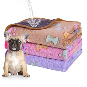 Dwb-m-2 Ladadee Waterproof Dog Blankets For Small Dogs 1 Pack 3 Washable Super Soft Puppy Bl