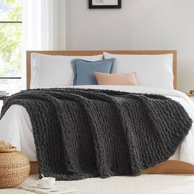 Lagraty 749706801565 Lftagraty Chunky Knit Blanket Throw - Soft 50x60 100% Ha