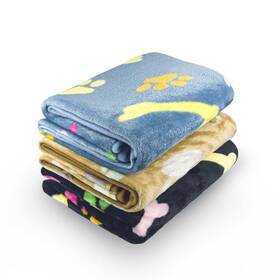 Leapsheep 768420512960 Pet Blankets For Dogs Cats - 3pack Bone Pattern Super Soft Fluffy Dog Blanket