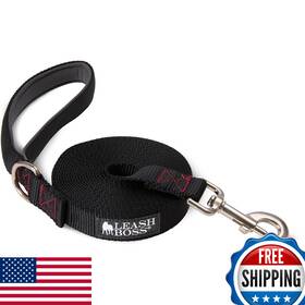 B01mseef54 Leash Boss 15 Foot Dog With Padded Handle - Long For Hiking Camping
