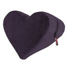 14088 Liberator Decor Heart Wedge Pillow Aubergine Velvish