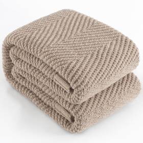 Lgb-y-l03 Long Create Knitted Throw Blanket 60 Inch X80 Taupe Knit Throws For Bed Super Soft Boho Che