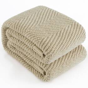 Lgb-y-l14 Long Create Knitted Throw Blanket 60 Inch X80 Light Beige Knit Throws For Bed Super Soft Bo
