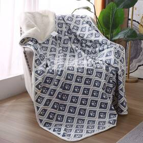Hct-swth-l-4079 Long Rich Sherpa Fleece Pet Blanket Furniture Protector Super Soft Warm Plush Throw