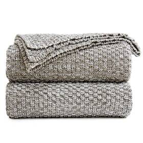 Longhui Bedding 754407516083 Knitted Throw Blanket For Couch Soft Cozy Machine Washable