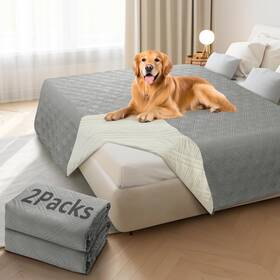 Loobani 691039172198 Waterproof Dog Blanket Anti-slip Bed Couch Covers For Dogs 2 Pack Soft