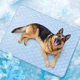Loobani Us-cl-coolmdbs-bu-3656-01 Dog Cooling Mat For Large Dogs 56 Inch X36 - Pad Cool Bla