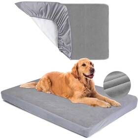 Dbc27x36hui Lotuflor Dog Bed Covers Replacement 100% Waterproof For Bedding Washable Grey 2 Pa
