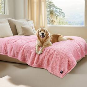 Luciphia 313107693632 Waterproof Pet Blanket For Medium Large Dogs Soft Cat Sherpa Calming Th