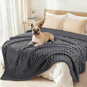 Luciphia 445029261248 Waterproof Dog Blanket For Large Dogs Ultra-soft Calming Cut Pile Flann