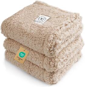 Luciphia 744110802092 1 Pack 3 Calming Blankets Fluffy Premium Fleece Pet Blanket Soft Sherpa Throw Fo