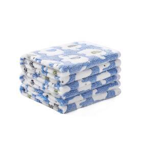 Tz-iuyl240-elph Luciphia 1 Pack 3 Blankets Super Soft Fluffy Premium Cute Elephant Pattern Pet Blanket
