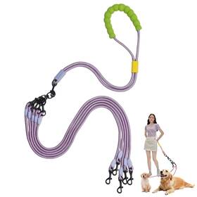 B0fcssbgwk Luck Dawn Double Dog Leash No Tangle Adjustable Split Leads Five Pet Walking With C