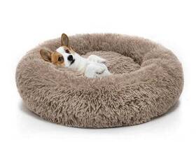 Wm06ftd0043aka Lucky Monet Fluffy Soft Warm Calming Dog Bed Sleeping Kennel Nest