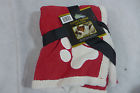 Luxury Throw Home Base Pet Blanket 50 X 40 Plush Red White With Paw New 729016132931