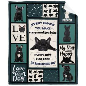 Lynnezilla 262934827283 French Bulldog Throw Blanket - Super Soft Flannel Fleece F... Fas