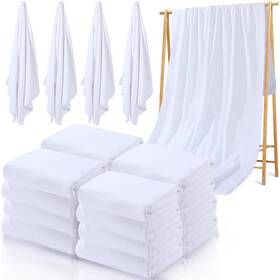 Ur-macarrie-540 Macarrie 16 Pcs White Sublimation Beach Towel Bulk 400 Gsm Thick Polyester Ba