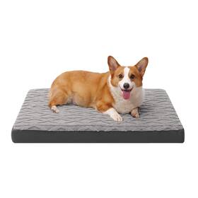 Md-us-b2-grey-xl Maihandasi Xl Dog Crate Bed - Soft Fluffy Memory Foam With Anti-slip Bottom Mac