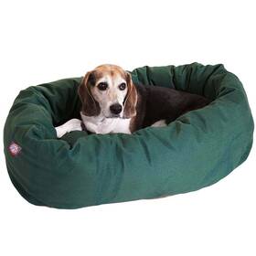 Majestic Pet 115814128342 Poly/cotton Bagel Bed For Dogs Calming Dog Washable Medium Green