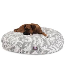 78899551075 Majestic Pet Grey Towers Large Round Indoor Outdoor Dog Bed With Removable Washable Co