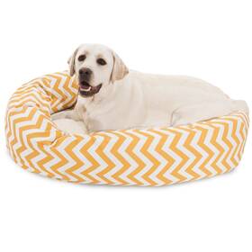 78899554426 Majestic Pet 40 Inch Chevron Sherpa Calming Dog Bed Washable Cozy Soft R
