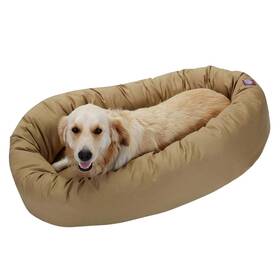 Majestic Pet Products 914129839406 Poly/cotton Bagel Bed For Dogs Calming Dog Washable Large Khaki
