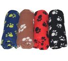 Marjunsep 4 Bed Covers Pack Colors Lovely Pet Paw Prints Fleece Blankets For Dogs Cats 759972025008