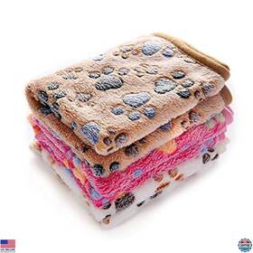 B07mvw652g Martha Stewart Super Soft Fleece Pet Blanket 30x20 Inch Fluffy Throw For Dogs Cats Brown Pink White
