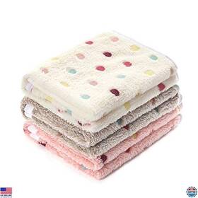 B07rqwzjym Martha Stewart Super Soft Dot Pattern Pet Blanket Flannel Throw For Dog Cat Beige/brown/pink
