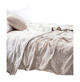 Meju 431246949495 Fish Gray Muslin Lightweight Summer Blanket For Bed Sofa Couch... Fast Ship