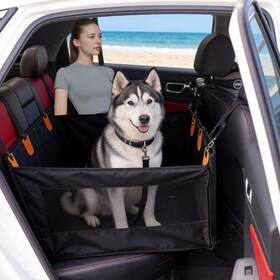 Pudz00001 Metachoice Single Seat Dog Car Extender 28.7 Inch Wide Hard Bottom Pet Bridge - Leaves