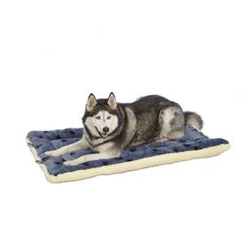 40248-fvbls Midwest Homes For Pets Fleece Blue Paw Print Reversible Dog Bed 48 Inch New Style