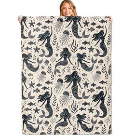 56rfg4bzr4y83 Miepos Mermaid Throw Blanket - 50x60in Ultra Soft Cozy Lightweight Flannel Marine R