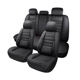 C04-5-b Mingbron Black Car Seat Cover With Lumbar Support Protector Waterp... Fast Ship