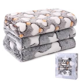 Miwopet 762949927298 3 Pack Cat And Dog Blanket Soft Warm Fleece Flanne Pet Great T