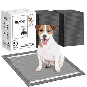 Mc586150 Mizok Puppy Pads 23x24in Charcoal Dog Super Absorbent Odor Eliminating L