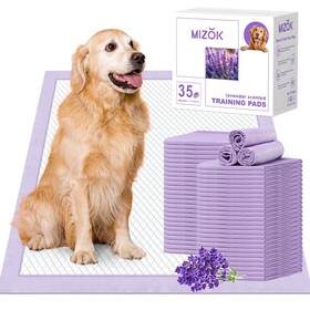 Ml718635 Mizok Dog Pee Pads Extra Large 28x34in Lavender Scented Odor Control Ultra Ab