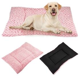 Mq02gcd-sj Moeqoassis Washable Dog Bed Mat Deluxe Plush Reversible Pet Crate Pad Comfy Kennel B