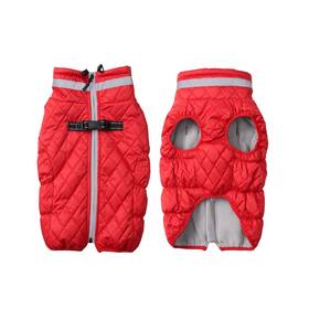 231009-mz-1421-red-s Morezi Dog Fleece Coat With D Ring Warm Coats Jackets Dogs Puppy Snowsuit ... Fast Ship