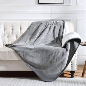 Wpb-g01 Muyuhome Waterproof Pet Blanket 50x60 Reversible Sherpa Fleece Couch Sofa Protector