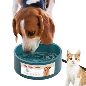 N-1601-green-us Namsan Heated Water Bowl For Outdoor Cats 2.2l Dog Provides Dri