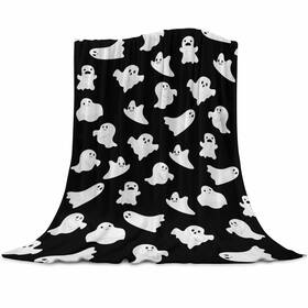 Nextchange 062973318100 Funny Cute Ghost Throw Blanket Spooky Decor For Picnic Camping