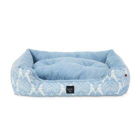 3-e042-338 Nicole Miller New York Pet Mod Damask Plushy Bolster Bed Cozy And Calming