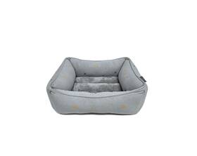 2420ce-gry No Ultra-plush Comfort Printed Pet Bed For Dogs And Cats - Cozy Durable