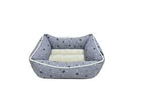 2420pdt-gry No All Over Paws And Dots Cuddler - Ultra-plush Comfort Printed Pet Bed For Dogs