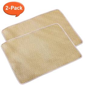 No 270910847693 2-pack Rattan Cooling Pad For Dogs And Cats - Breathable Summer